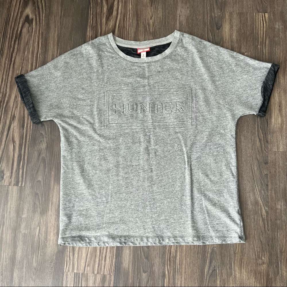 Hunter for Target Gray Short Sleeve Athleisure Top